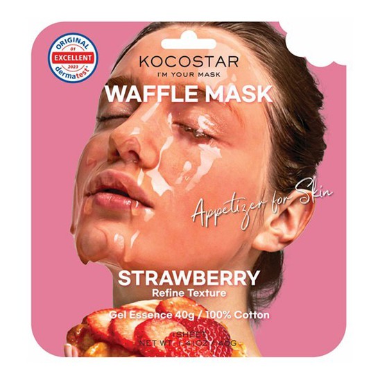Kocostar Waffle Face Mask Strawberry, Μάσκα Καθαρισμού & Λάμψης Για Λιπαρές Επιδερμίδες Kocostar Waffle Face Mask Strawberry, Μάσκα Καθαρισμού & Λάμψης Για Λιπαρές Επιδερμίδες
